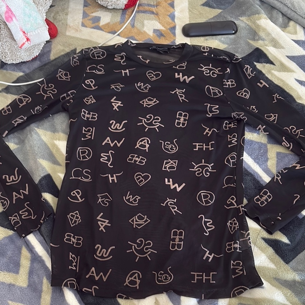 Black Graphic Men's Sweater